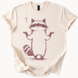 Curious Masked Cat Graphic Tee Sketch Art Whimsical Design